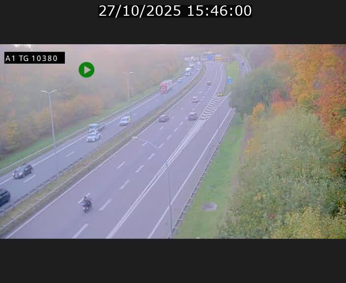 Traffic live webcam Luxembourg Senningerberg - A1 direction Luxembourg Kirchberg - BK 10.3