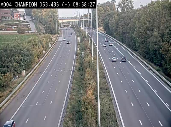 <h2>Webcam E411 à Champion, à proximité de Namur. Vue orientée vers Bruxelles</h2>