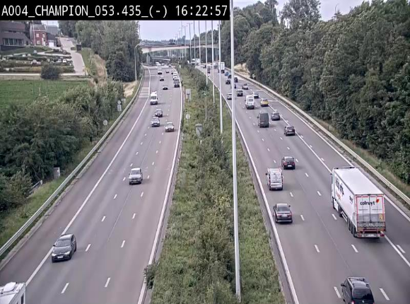<h2>Webcam E411 à Champion, à proximité de Namur. Vue orientée vers Bruxelles</h2>