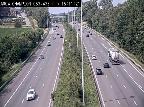 <h2>Webcam E411 à Champion, à proximité de Namur. Vue orientée vers Bruxelles</h2>