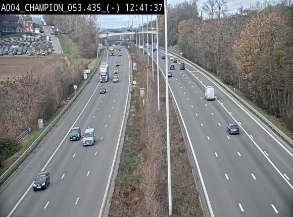 <h2>Webcam E411 à Champion, à proximité de Namur. Vue orientée vers Bruxelles</h2>