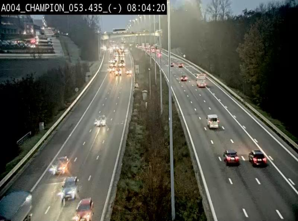 <h2>Webcam E411 à Champion, à proximité de Namur. Vue orientée vers Bruxelles</h2>