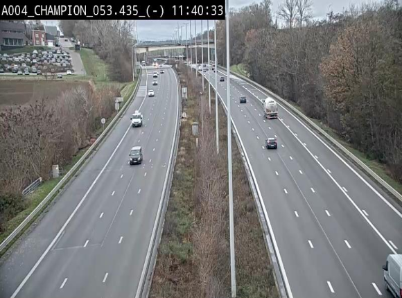 <h2>Webcam E411 à Champion, à proximité de Namur. Vue orientée vers Bruxelles</h2>