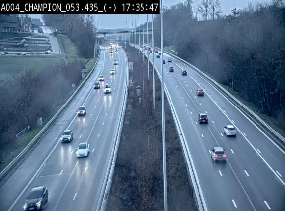 <h2>Webcam E411 à Champion, à proximité de Namur. Vue orientée vers Bruxelles</h2>