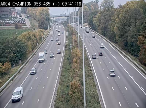 <h2>Webcam E411 à Champion, à proximité de Namur. Vue orientée vers Bruxelles</h2>