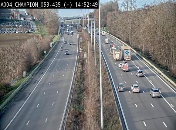 <h2>Webcam E411 à Champion, à proximité de Namur. Vue orientée vers Bruxelles</h2>