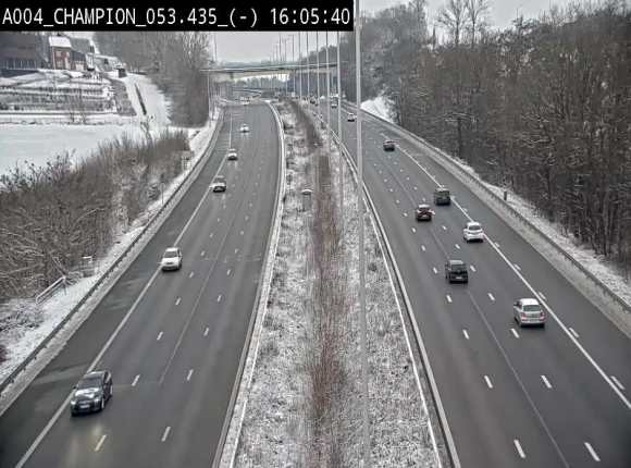 <h2>Webcam E411 à Champion, à proximité de Namur. Vue orientée vers Bruxelles</h2>