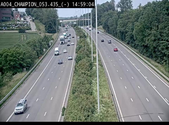 <h2>Webcam E411 à Champion, à proximité de Namur. Vue orientée vers Bruxelles</h2>
