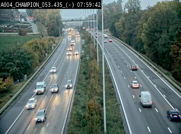 <h2>Webcam E411 à Champion, à proximité de Namur. Vue orientée vers Bruxelles</h2>