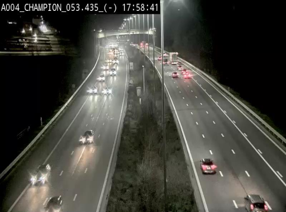 <h2>Webcam E411 à Champion, à proximité de Namur. Vue orientée vers Bruxelles</h2>