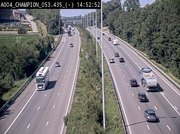 <h2>Webcam E411 à Champion, à proximité de Namur. Vue orientée vers Bruxelles</h2>
