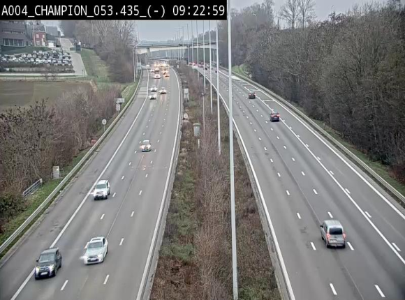 <h2>Webcam E411 à Champion, à proximité de Namur. Vue orientée vers Bruxelles</h2>