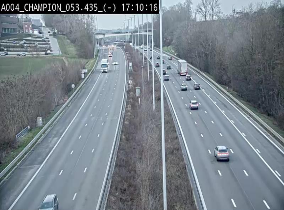 <h2>Webcam E411 à Champion, à proximité de Namur. Vue orientée vers Bruxelles</h2>