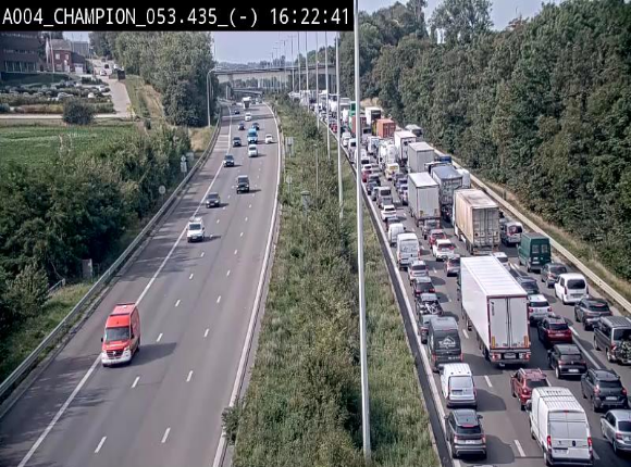 <h2>Webcam E411 à Champion, à proximité de Namur. Vue orientée vers Bruxelles</h2>