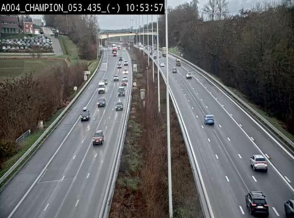 <h2>Webcam E411 à Champion, à proximité de Namur. Vue orientée vers Bruxelles</h2>