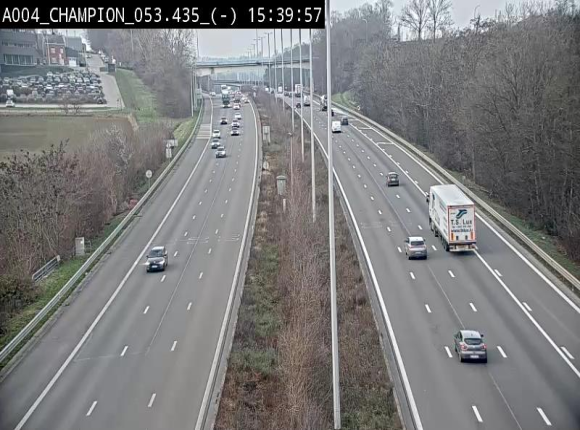 <h2>Webcam E411 à Champion, à proximité de Namur. Vue orientée vers Bruxelles</h2>