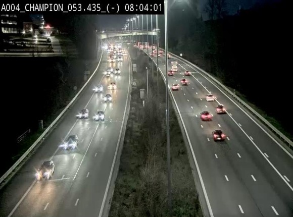 <h2>Webcam E411 à Champion, à proximité de Namur. Vue orientée vers Bruxelles</h2>