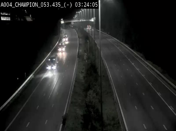 Webcam E411 à Champion, à proximité de Namur. Vue orientée vers Bruxelles
