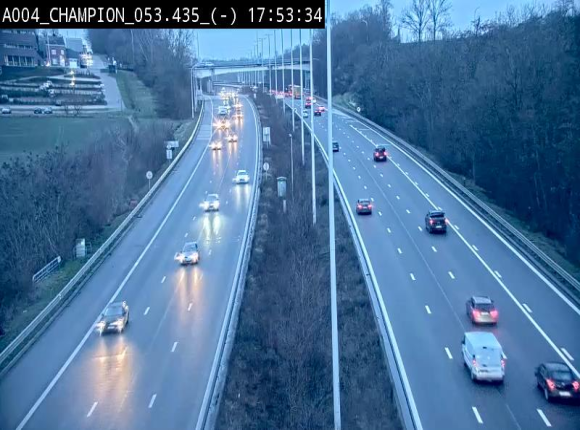 <h2>Webcam E411 à Champion, à proximité de Namur. Vue orientée vers Bruxelles</h2>