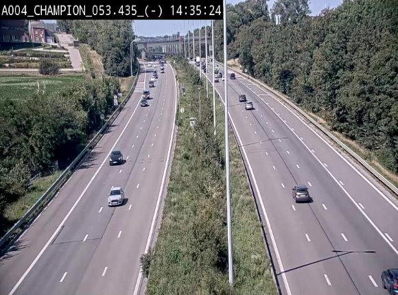 <h2>Webcam E411 à Champion, à proximité de Namur. Vue orientée vers Bruxelles</h2>