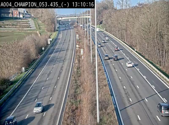<h2>Webcam E411 à Champion, à proximité de Namur. Vue orientée vers Bruxelles</h2>
