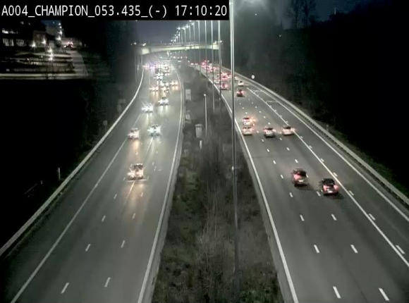 <h2>Webcam E411 à Champion, à proximité de Namur. Vue orientée vers Bruxelles</h2>