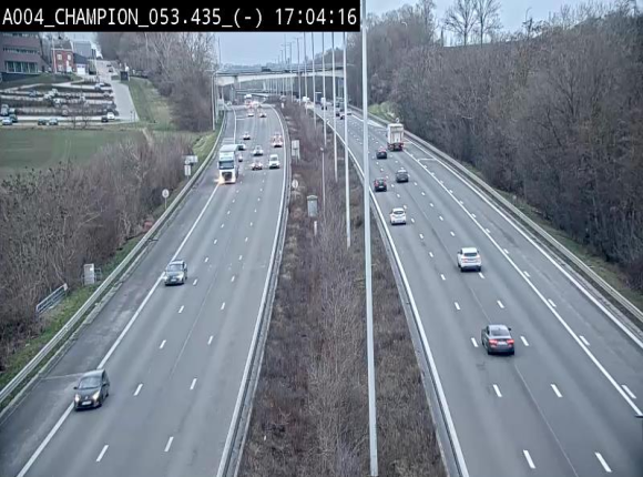 <h2>Webcam E411 à Champion, à proximité de Namur. Vue orientée vers Bruxelles</h2>
