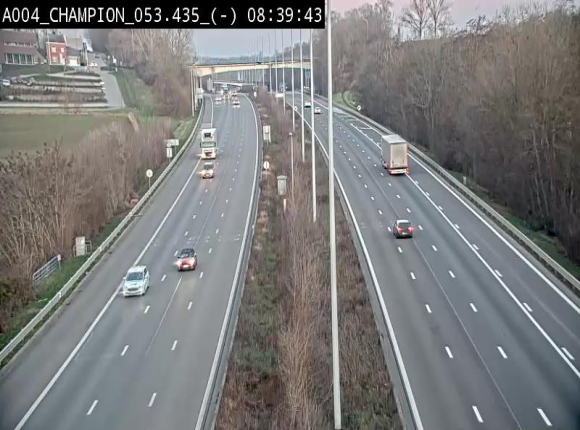 <h2>Webcam E411 à Champion, à proximité de Namur. Vue orientée vers Bruxelles</h2>