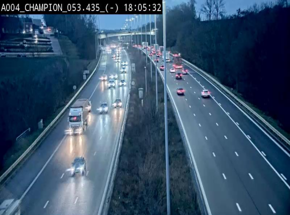 <h2>Webcam E411 à Champion, à proximité de Namur. Vue orientée vers Bruxelles</h2>