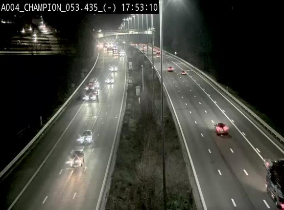 <h2>Webcam E411 à Champion, à proximité de Namur. Vue orientée vers Bruxelles</h2>