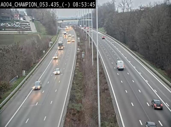 <h2>Webcam E411 à Champion, à proximité de Namur. Vue orientée vers Bruxelles</h2>