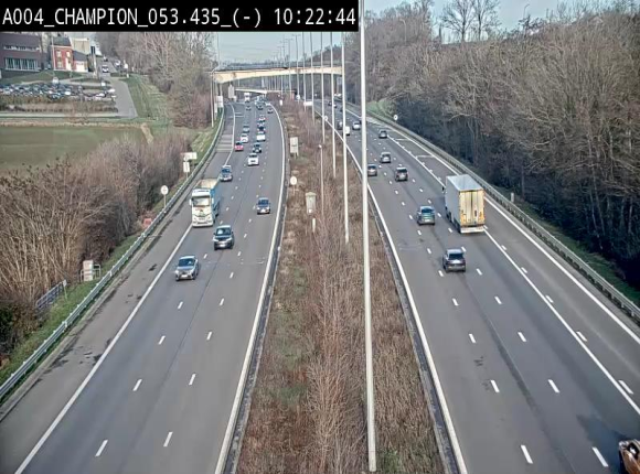 <h2>Webcam E411 à Champion, à proximité de Namur. Vue orientée vers Bruxelles</h2>