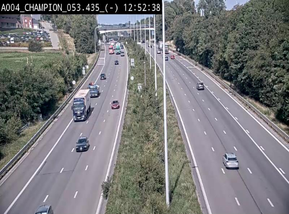 <h2>Webcam E411 à Champion, à proximité de Namur. Vue orientée vers Bruxelles</h2>
