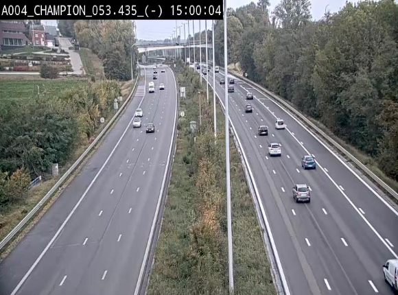 <h2>Webcam E411 à Champion, à proximité de Namur. Vue orientée vers Bruxelles</h2>