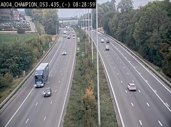 <h2>Webcam E411 à Champion, à proximité de Namur. Vue orientée vers Bruxelles</h2>