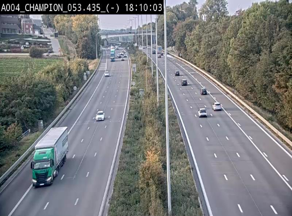 <h2>Webcam E411 à Champion, à proximité de Namur. Vue orientée vers Bruxelles</h2>