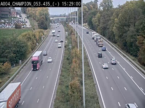 <h2>Webcam E411 à Champion, à proximité de Namur. Vue orientée vers Bruxelles</h2>