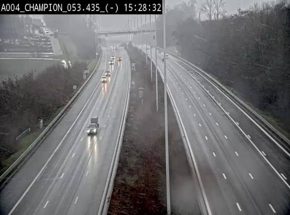 <h2>Webcam E411 à Champion, à proximité de Namur. Vue orientée vers Bruxelles</h2>