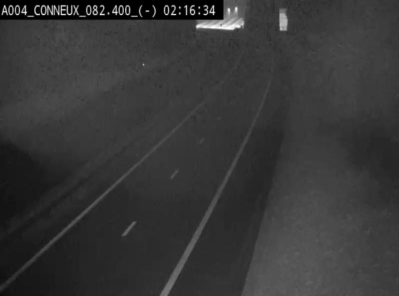 <h2>Webcam sur l'E411 avant les sorties 20 menant à Ciney, Dinant et Achêne. Vue orientée vers Namur</h2>