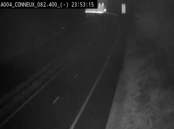 <h2>Webcam sur l'E411 avant les sorties 20 menant à Ciney, Dinant et Achêne. Vue orientée vers Namur</h2>
