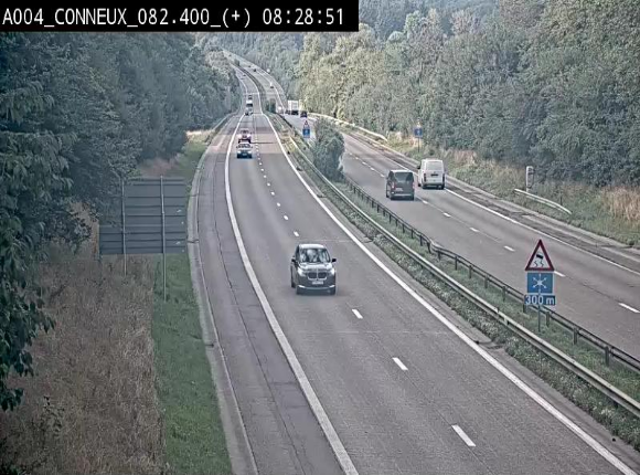 <h2>Webcam à hauteur de Conneux sur l'E411 en direction du sud de la Belgique</h2>