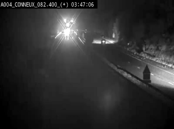 Webcam à hauteur de Conneux sur l'E411 en direction du sud de la Belgique