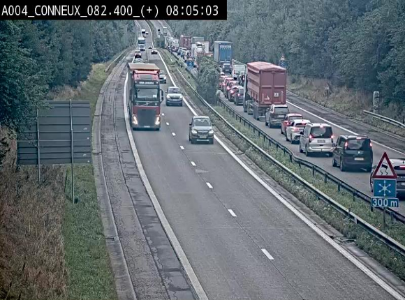 Webcam à hauteur de Conneux sur l'E411 en direction du sud de la Belgique