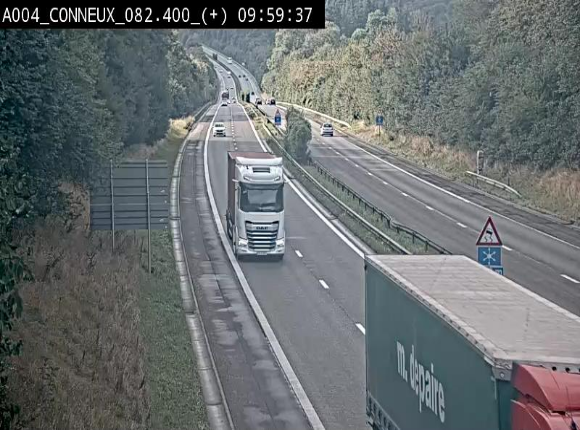 <h2>Webcam à hauteur de Conneux sur l'E411 en direction du sud de la Belgique</h2>