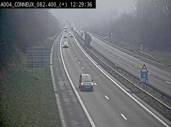 Webcam à hauteur de Conneux sur l'E411 en direction du sud de la Belgique