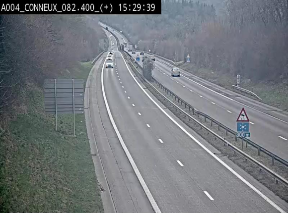 Webcam à hauteur de Conneux sur l'E411 en direction du sud de la Belgique