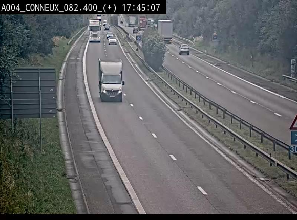 Webcam à hauteur de Conneux sur l'E411 en direction du sud de la Belgique