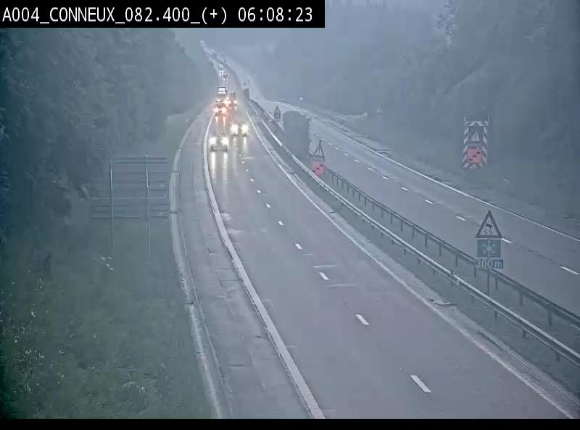 Webcam à hauteur de Conneux sur l'E411 en direction du sud de la Belgique