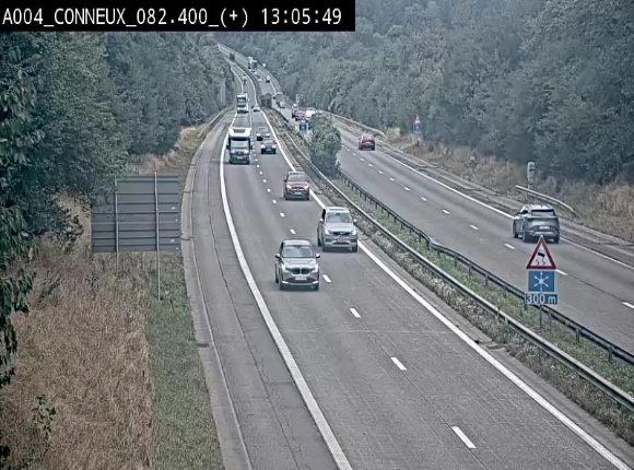 Webcam à hauteur de Conneux sur l'E411 en direction du sud de la Belgique