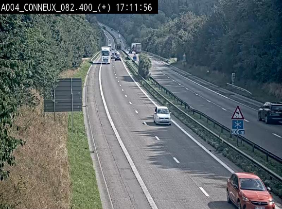 <h2>Webcam à hauteur de Conneux sur l'E411 en direction du sud de la Belgique</h2>
